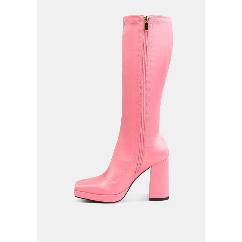 Presto Stretch Satin Long Boot |  quirkitrendz.