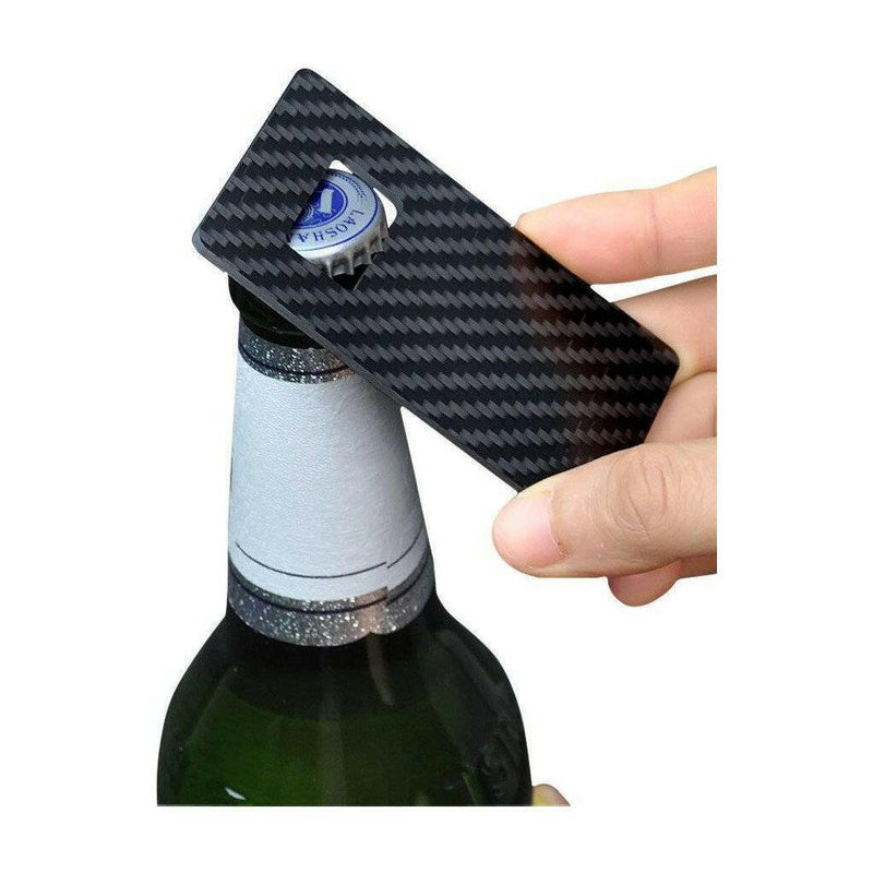 Real Carbon Fiber Credit Card Size Bottle Opener.