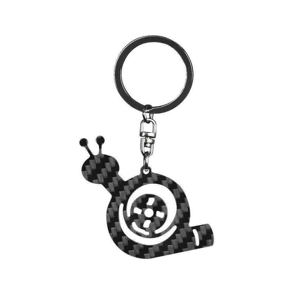 Real Carbon Fiber Turbo Snail Keychain.