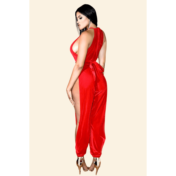 “RED VELVET” Rib Jumpsuit |  quirkitrendz.