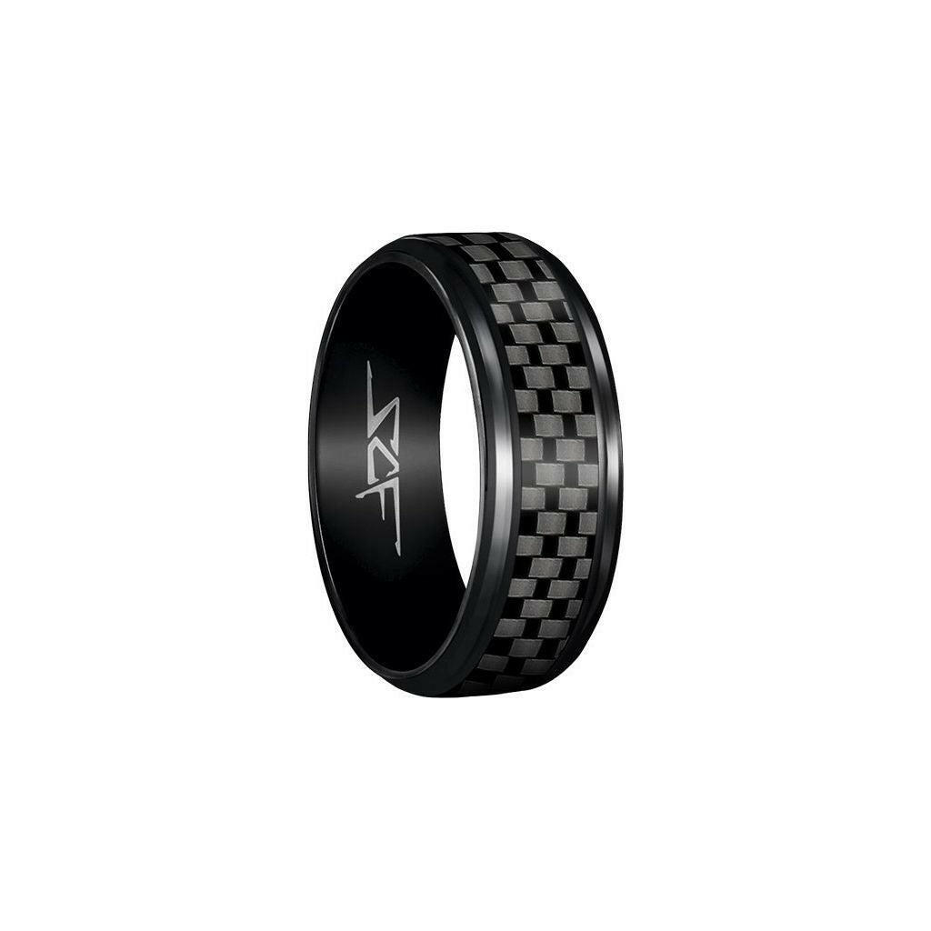 ●SLATE● Real Carbon Fiber Ring (BLACK).