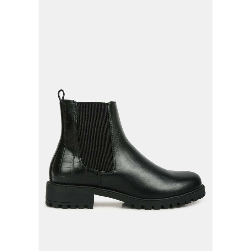 Stella Croc Back Chelsea Boots - quirkitrendz