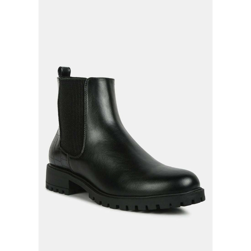 Stella Croc Back Chelsea Boots - quirkitrendz