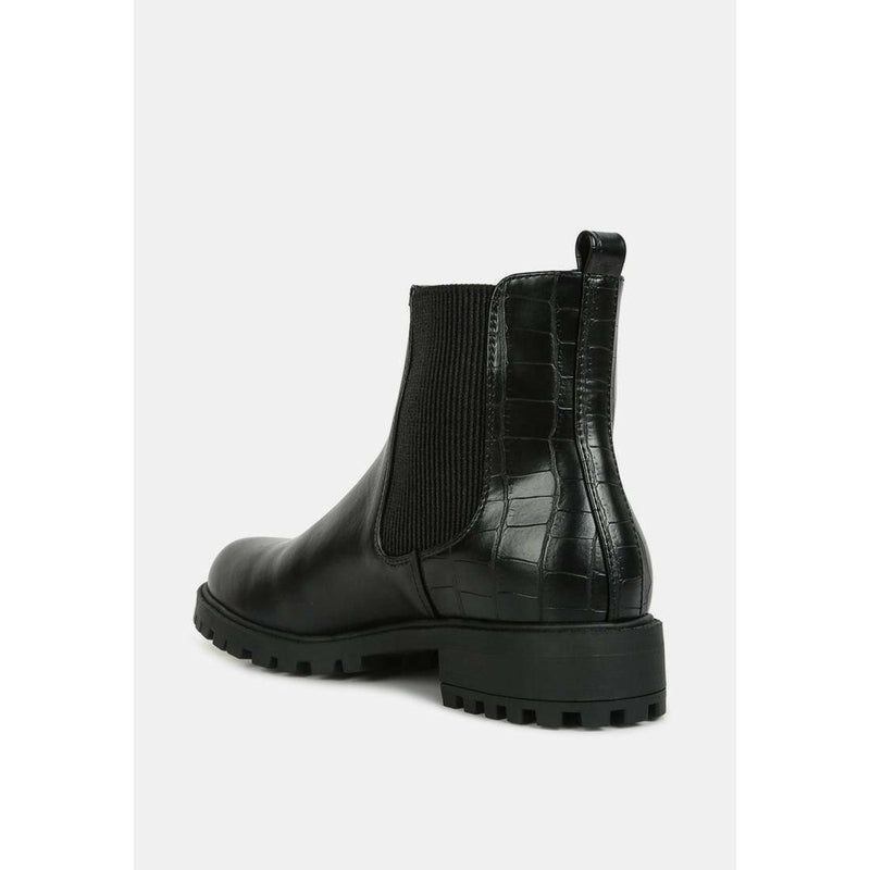 Stella Croc Back Chelsea Boots - quirkitrendz