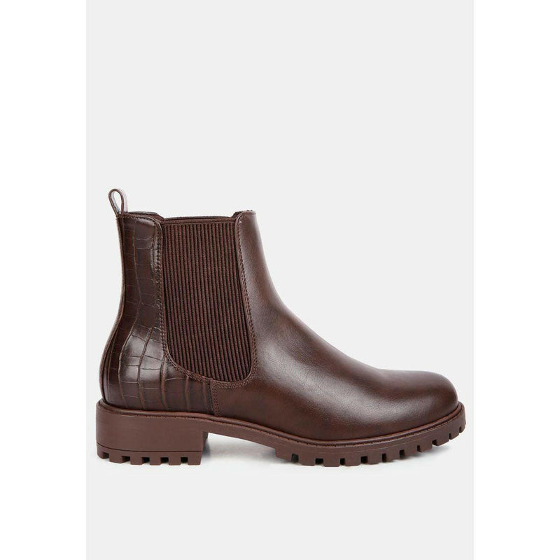 Stella Croc Back Chelsea Boots - quirkitrendz