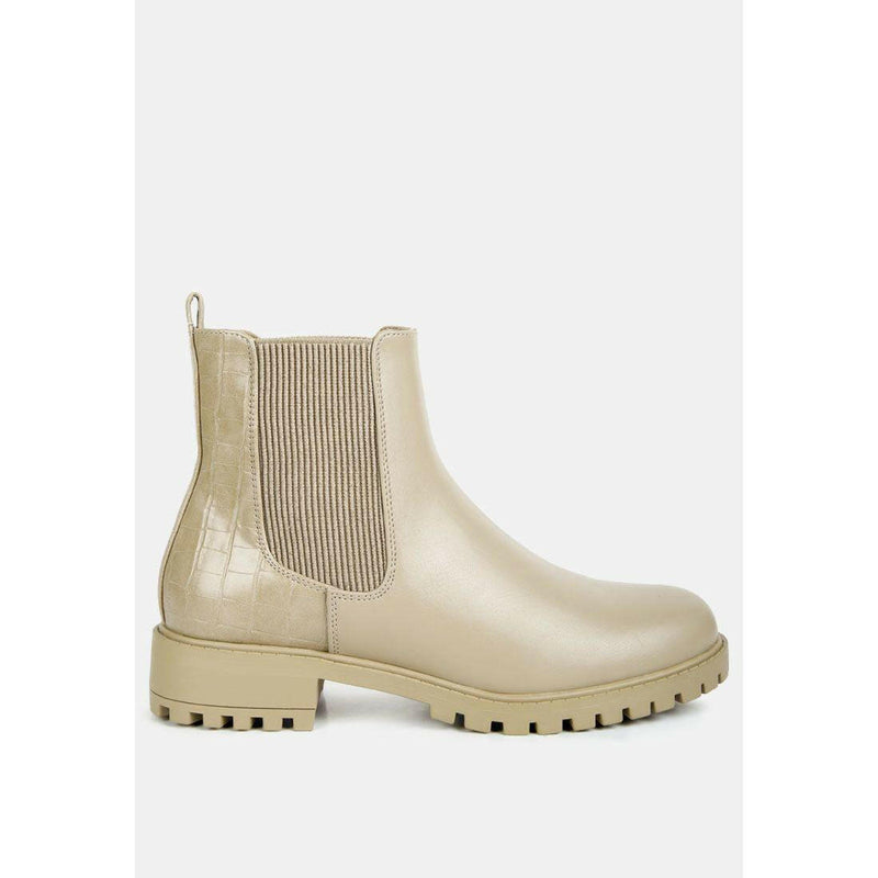 Stella Croc Back Chelsea Boots - quirkitrendz