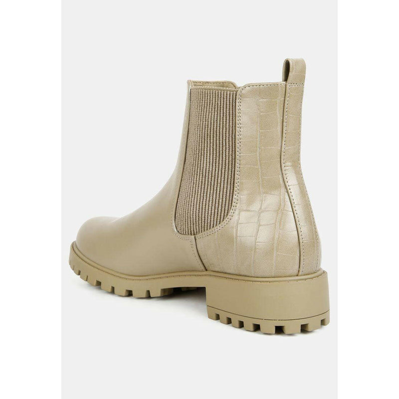 Stella Croc Back Chelsea Boots - quirkitrendz