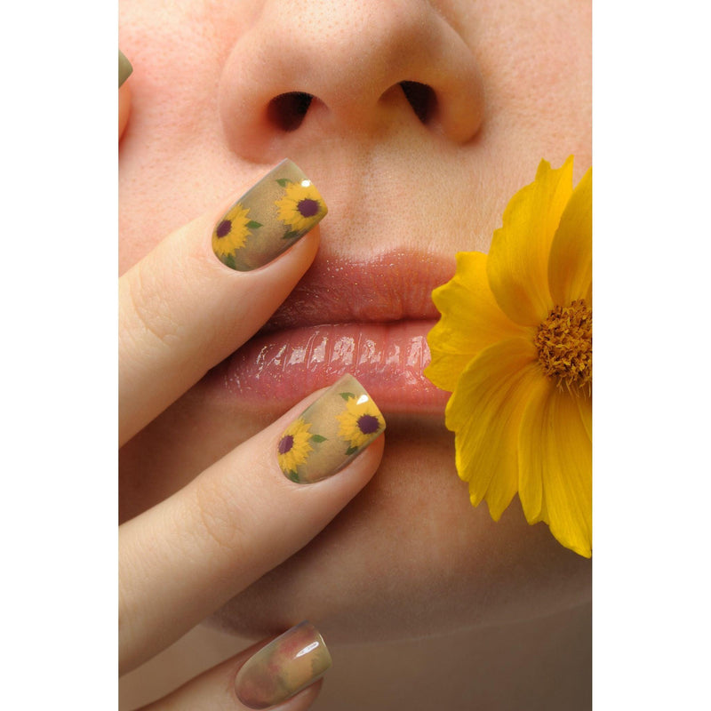 Sunflower Watercolor | Soft & Durable Press-On Nails - quirkitrendz
