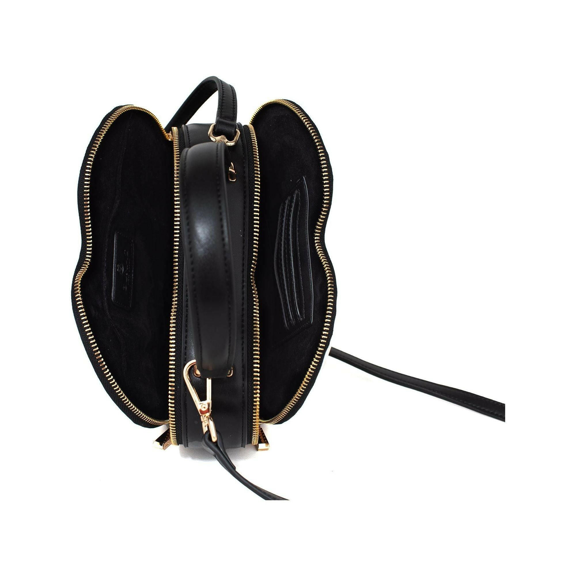 Sweetheart - Black & White Vegan Crossbody Bag.