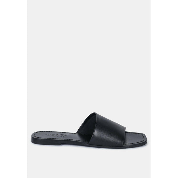 Tatami Leather Classic Slide Flats |  quirkitrendz.