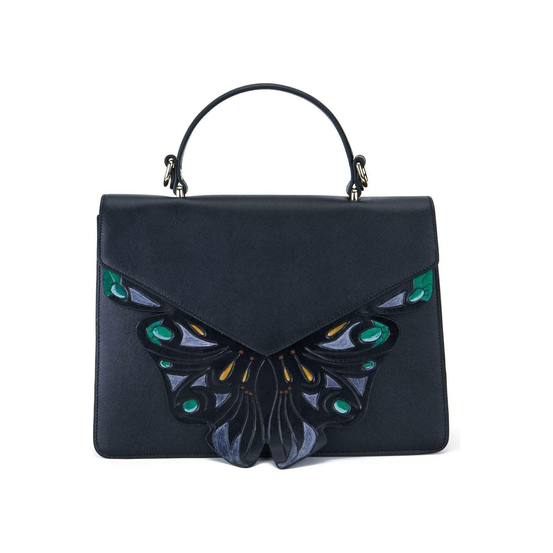 Wings Black Shoulder Bag.