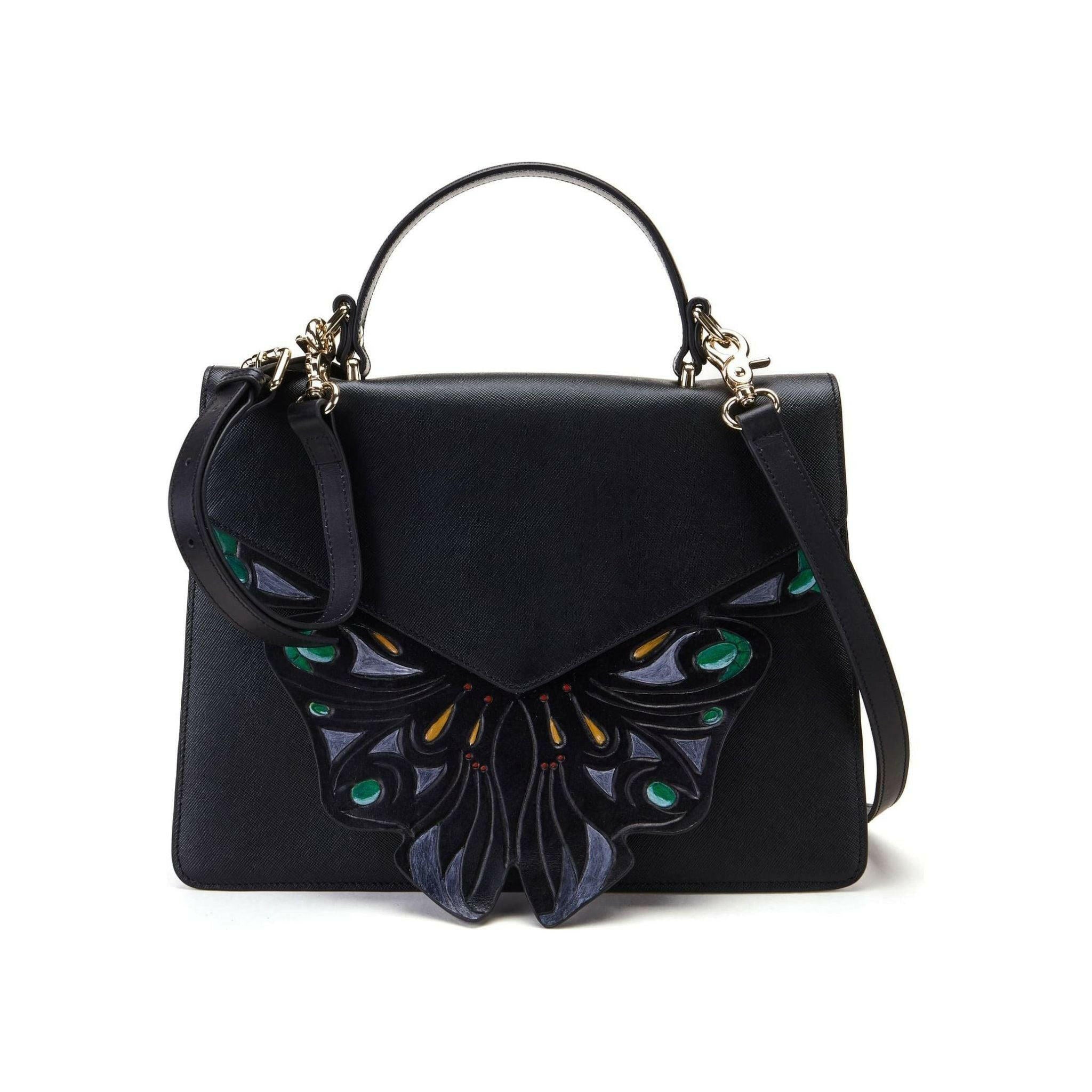 Wings Black Shoulder Bag.