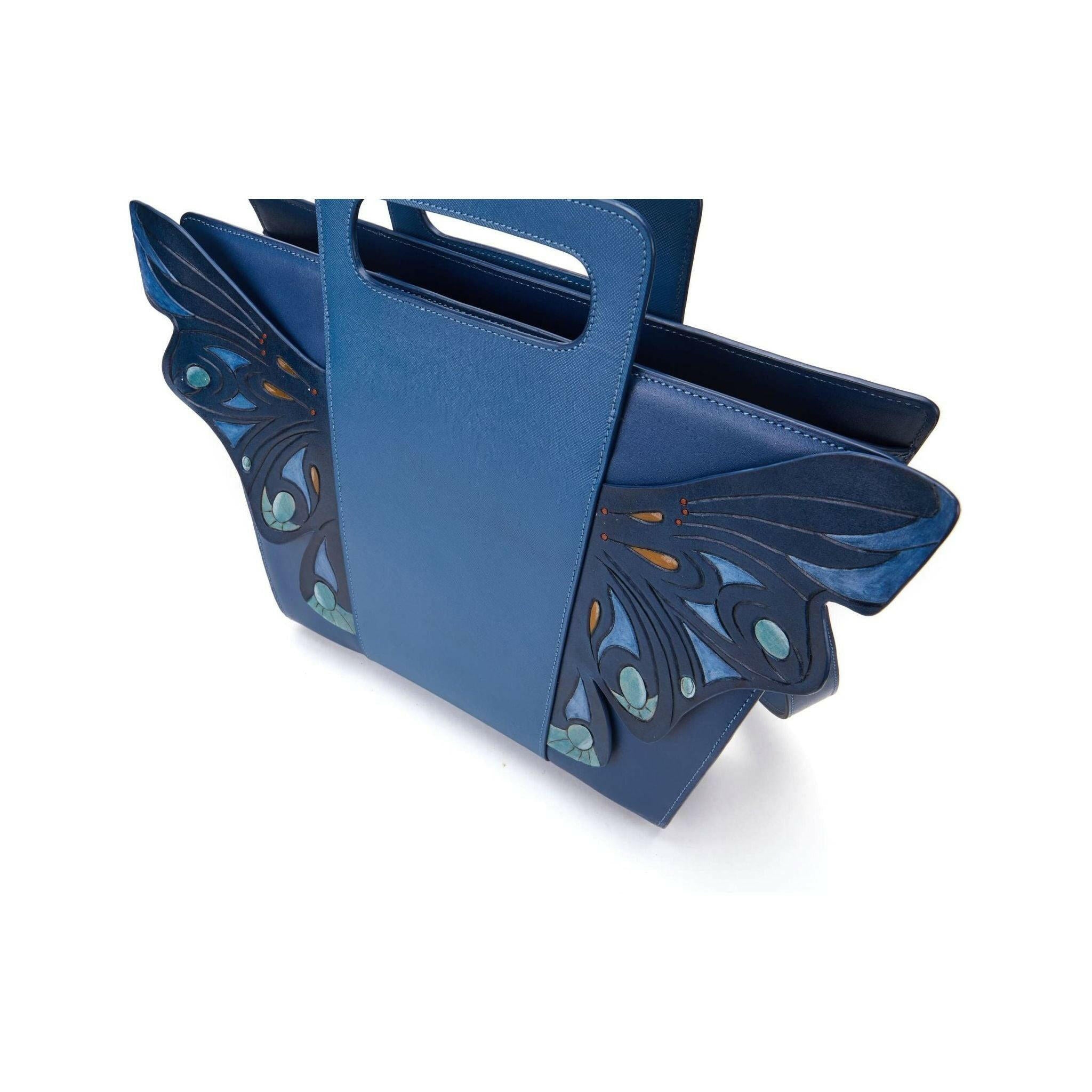 Wings Blue Crossbody.