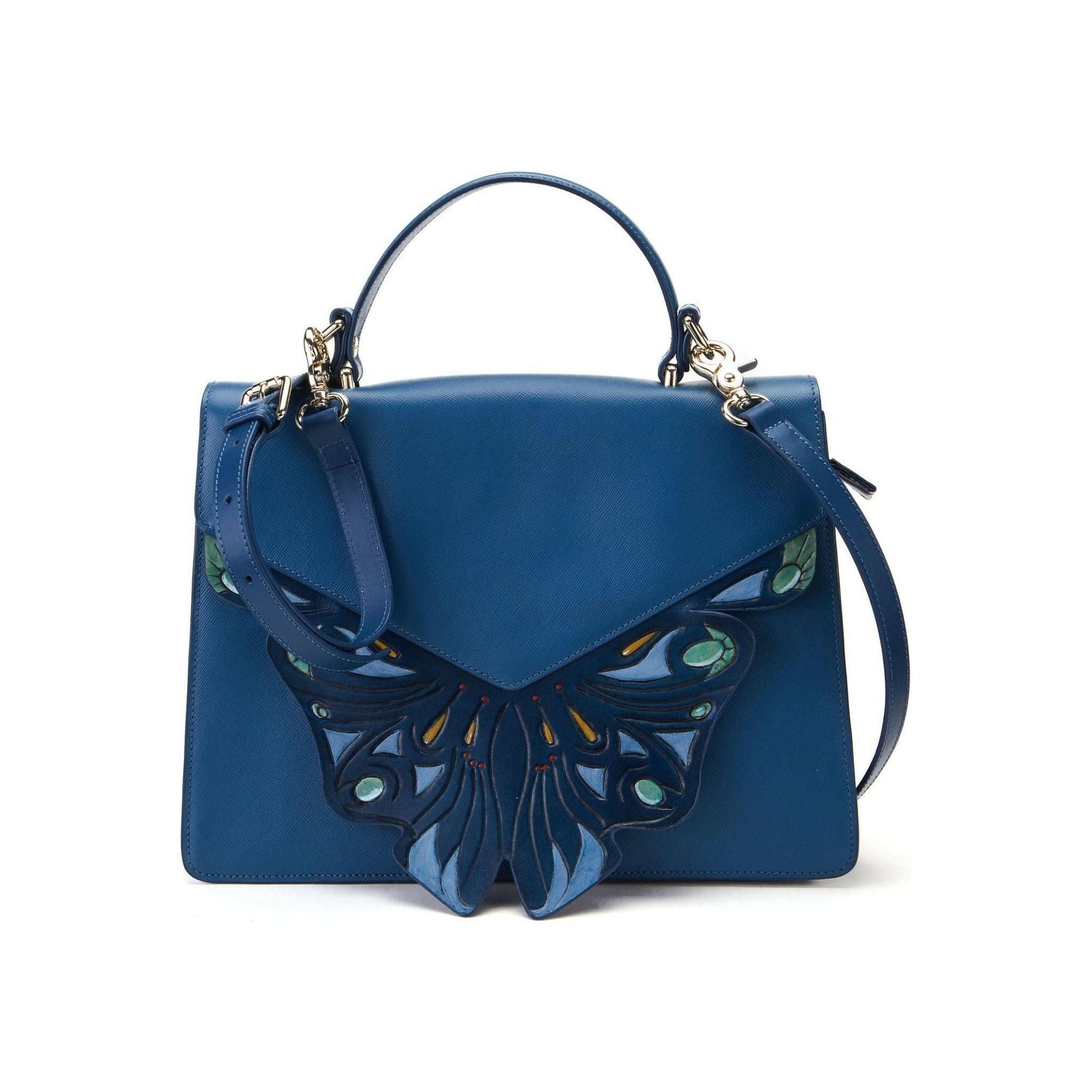 Wings Blue Shoulder Bag.