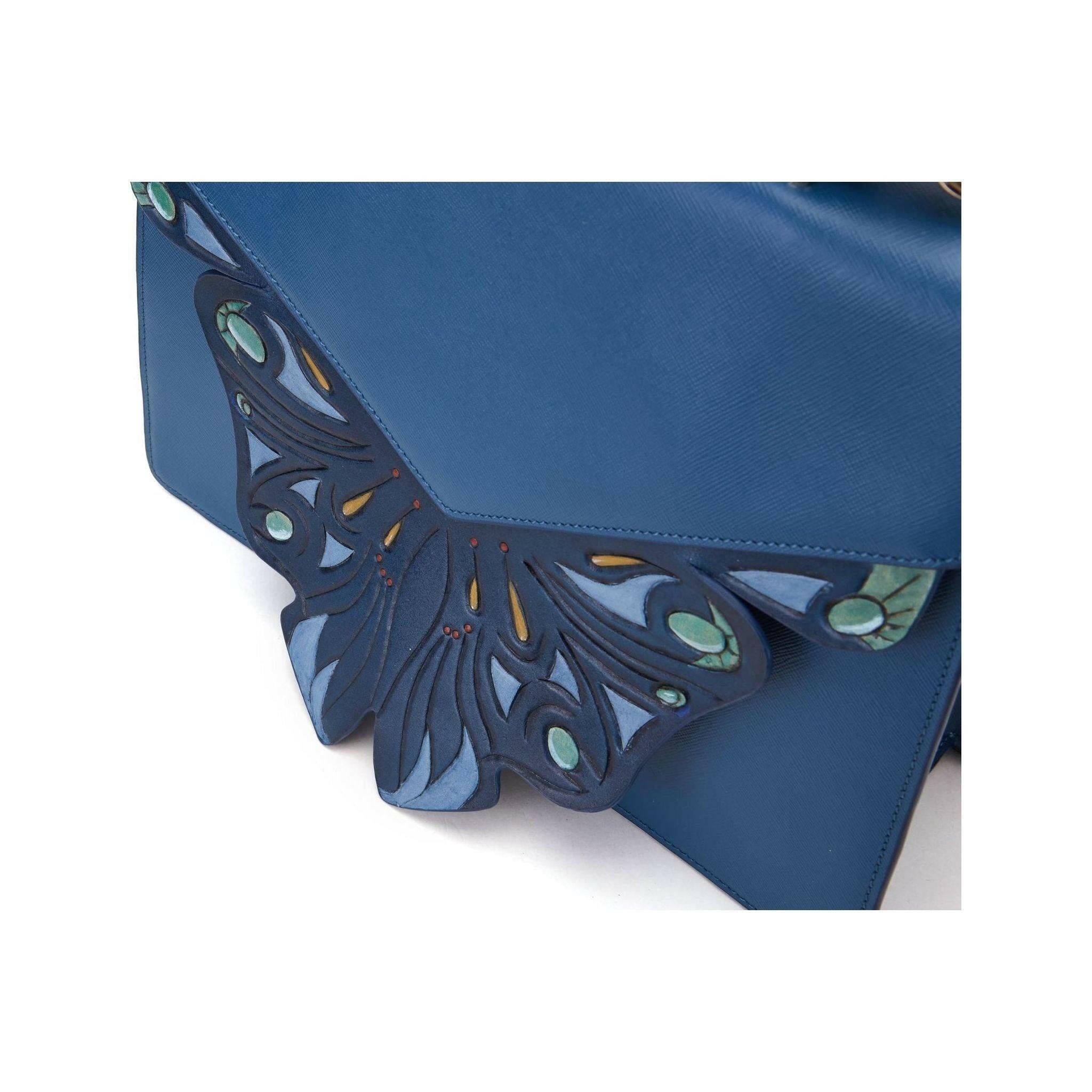 Wings Blue Shoulder Bag.