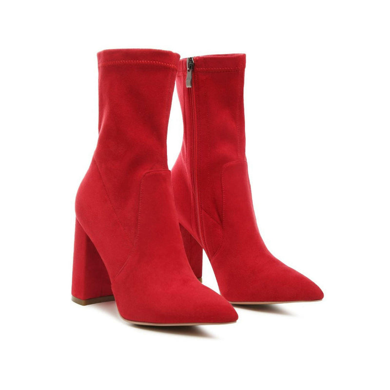 Zahara Faux Suede Block Heeled Boots |  quirkitrendz.